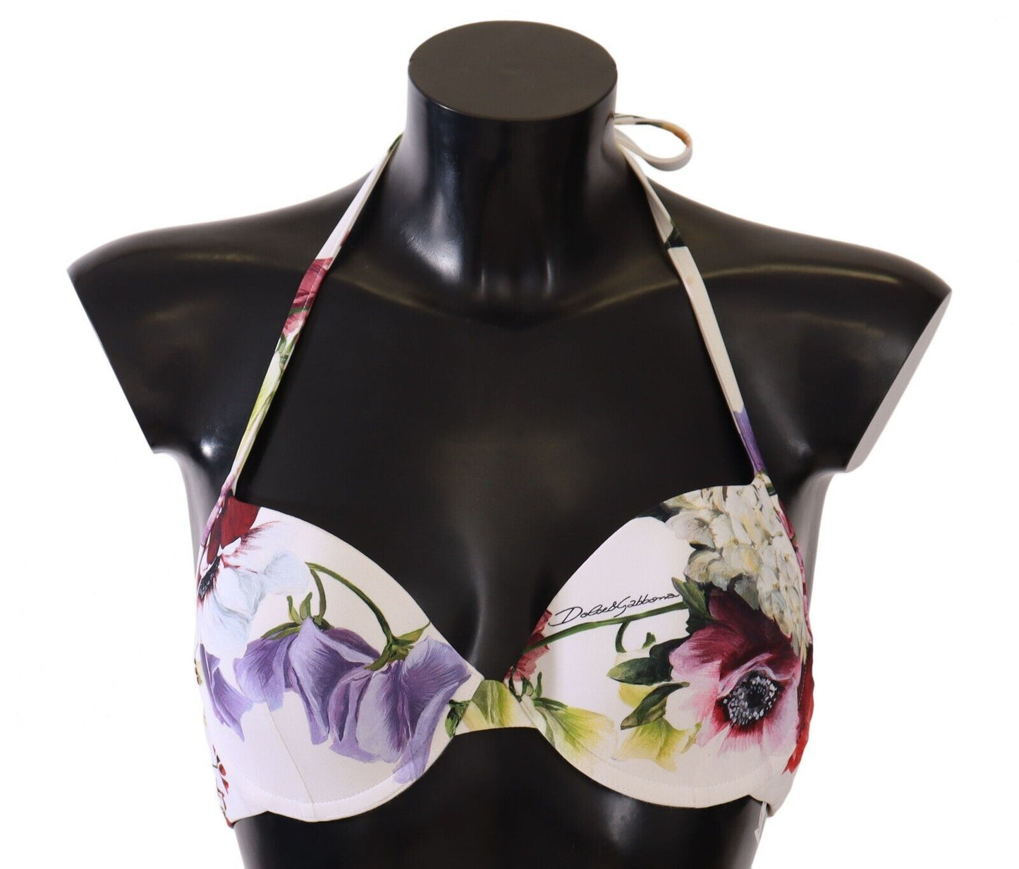 Floral Elegance Elastic Bikini Top