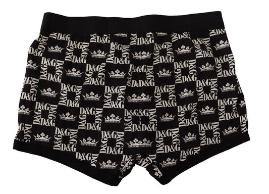 Elegant Black Boxer Briefs with Logo Waistband