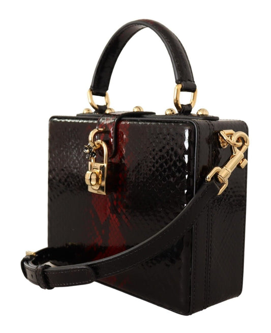 Stunning Gold Detail Black Bordeaux Box Bag