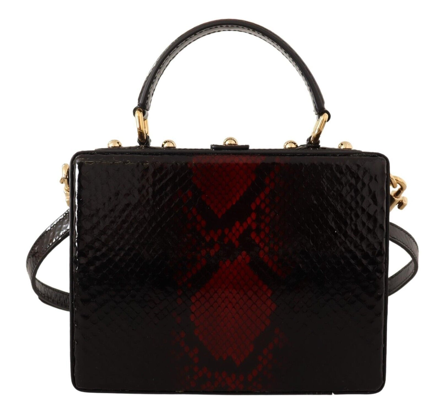 Stunning Gold Detail Black Bordeaux Box Bag