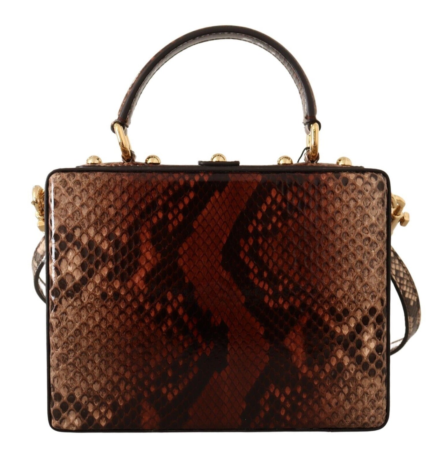 Exotic Python Leather Shoulder Box Bag