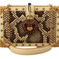 Chic Yellow Box Clutch with Heart Twist