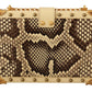 Chic Yellow Box Clutch with Heart Twist