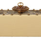 Chic Yellow Box Clutch with Heart Twist