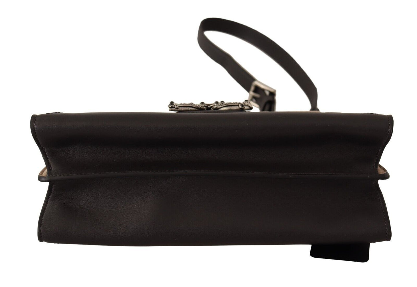 Elegant Black Leather Amore Shoulder Bag