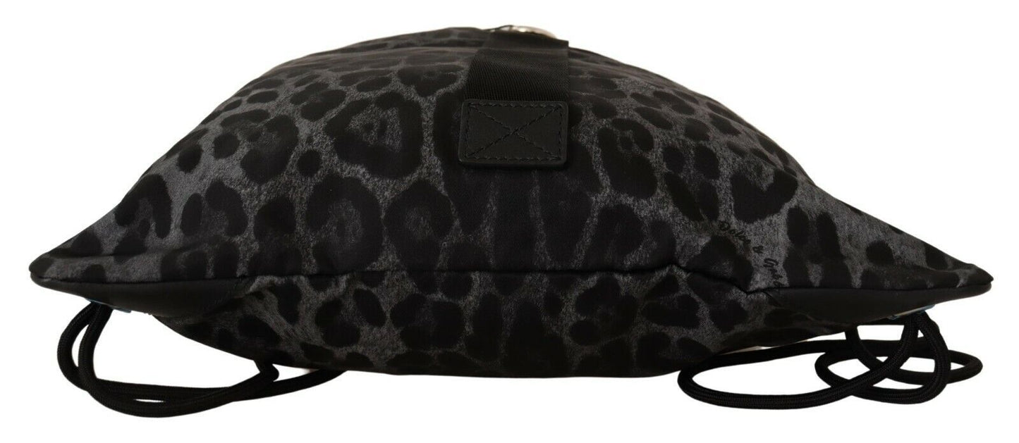 Elegant Gray Leopard Backpack for Stylish Travels