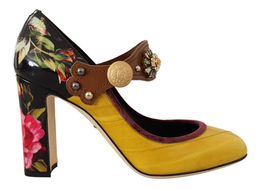 Elegant Floral Mary Jane Heels