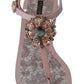 Elegant Pink Crystal Embellished Sandals