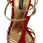 Amore Crystal-Embellished Red Sandals