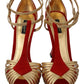 Amore Crystal-Embellished Red Sandals