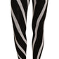 Black White Striped Tights Stockings Women