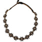 Elegant Crystal Daisy Chain Leather Belt