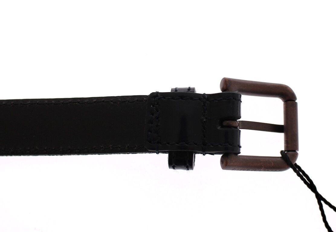 Sleek Blue Italian Designer Belt