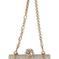 Elegant Satin Embellished Clutch with Crystal Flowers