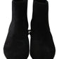Elegant Suede Mid-Calf Boots with Studded Heels