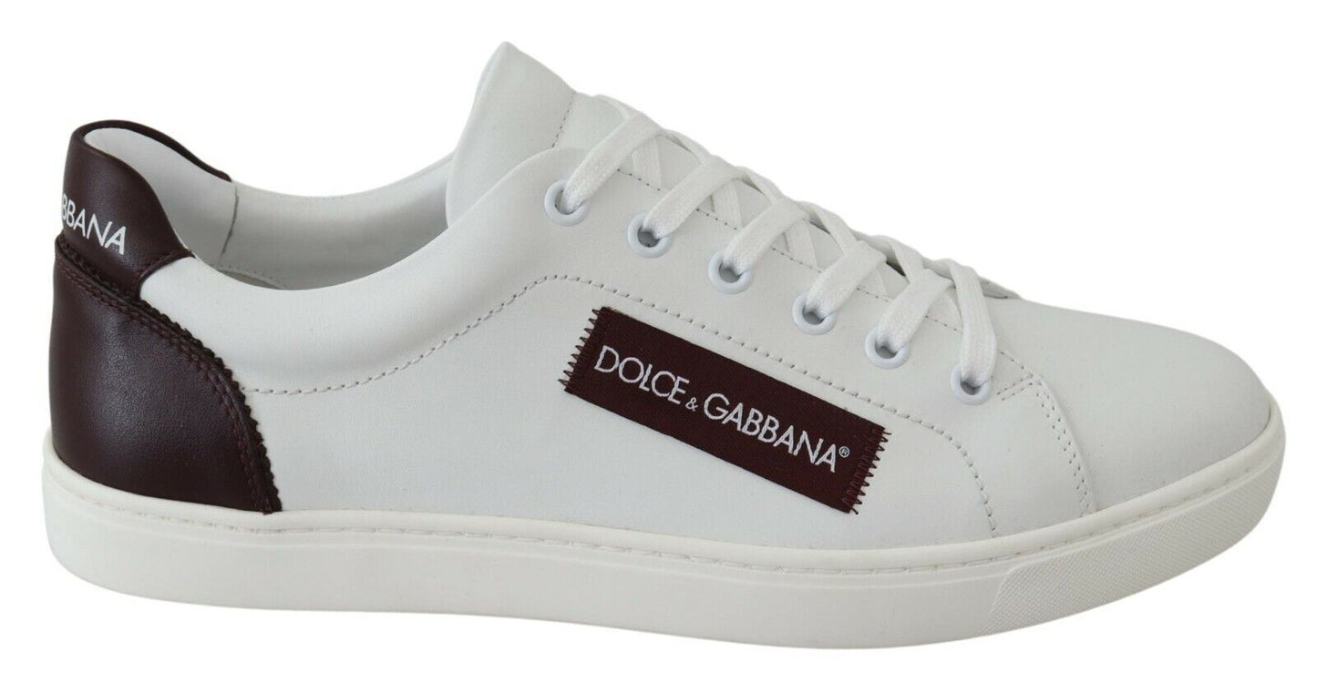 Elegant White Leather Sneakers