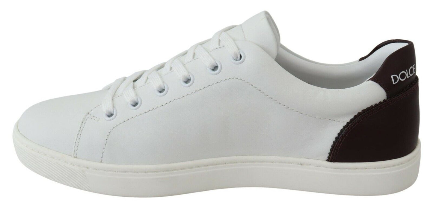 Elegant White Leather Sneakers