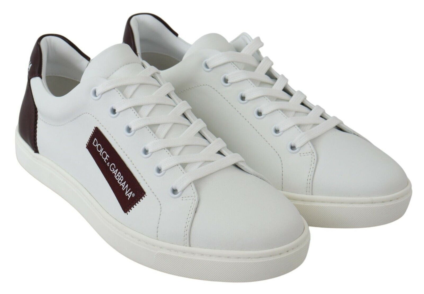 Elegant White Leather Sneakers