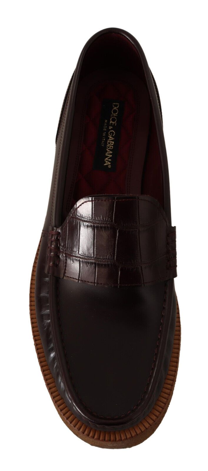 Elegant Bordeaux Leather Loafers