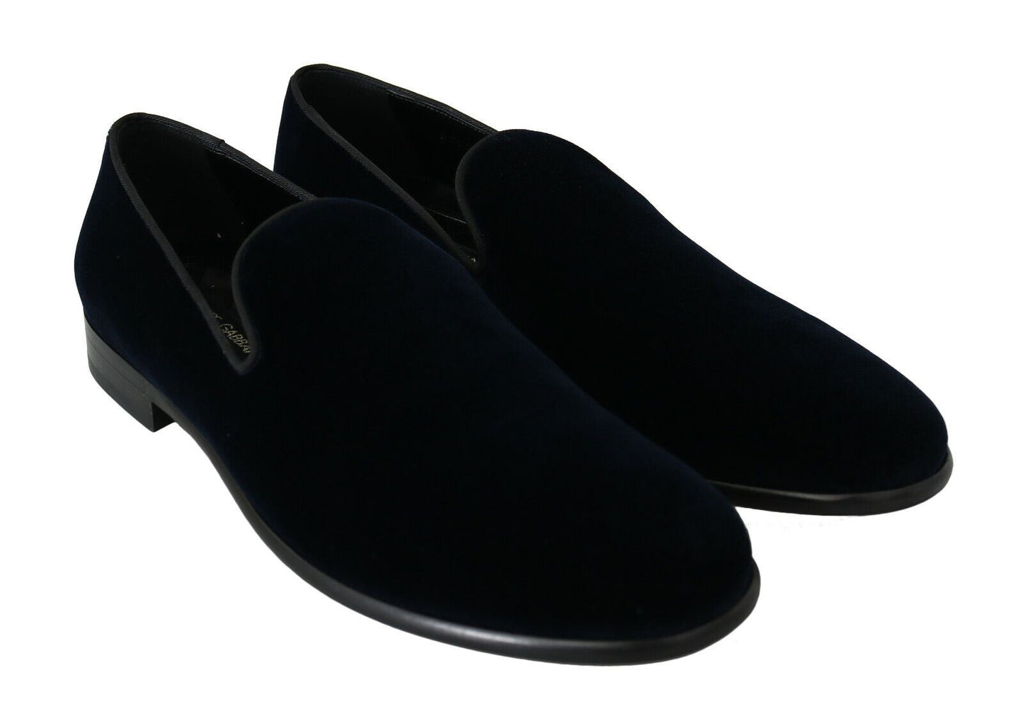 Elegant Blue Velvet Loafers