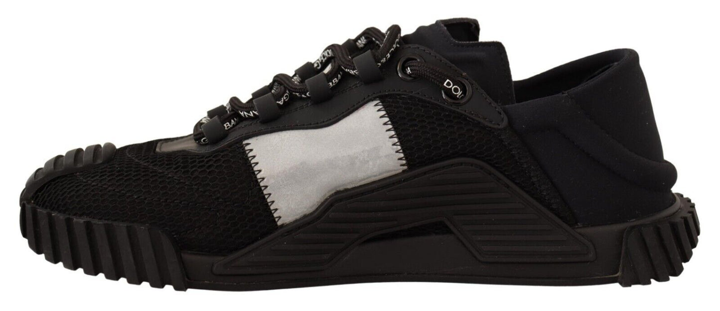 Elegant Black Textile NS1 Sneakers with Logo Accent