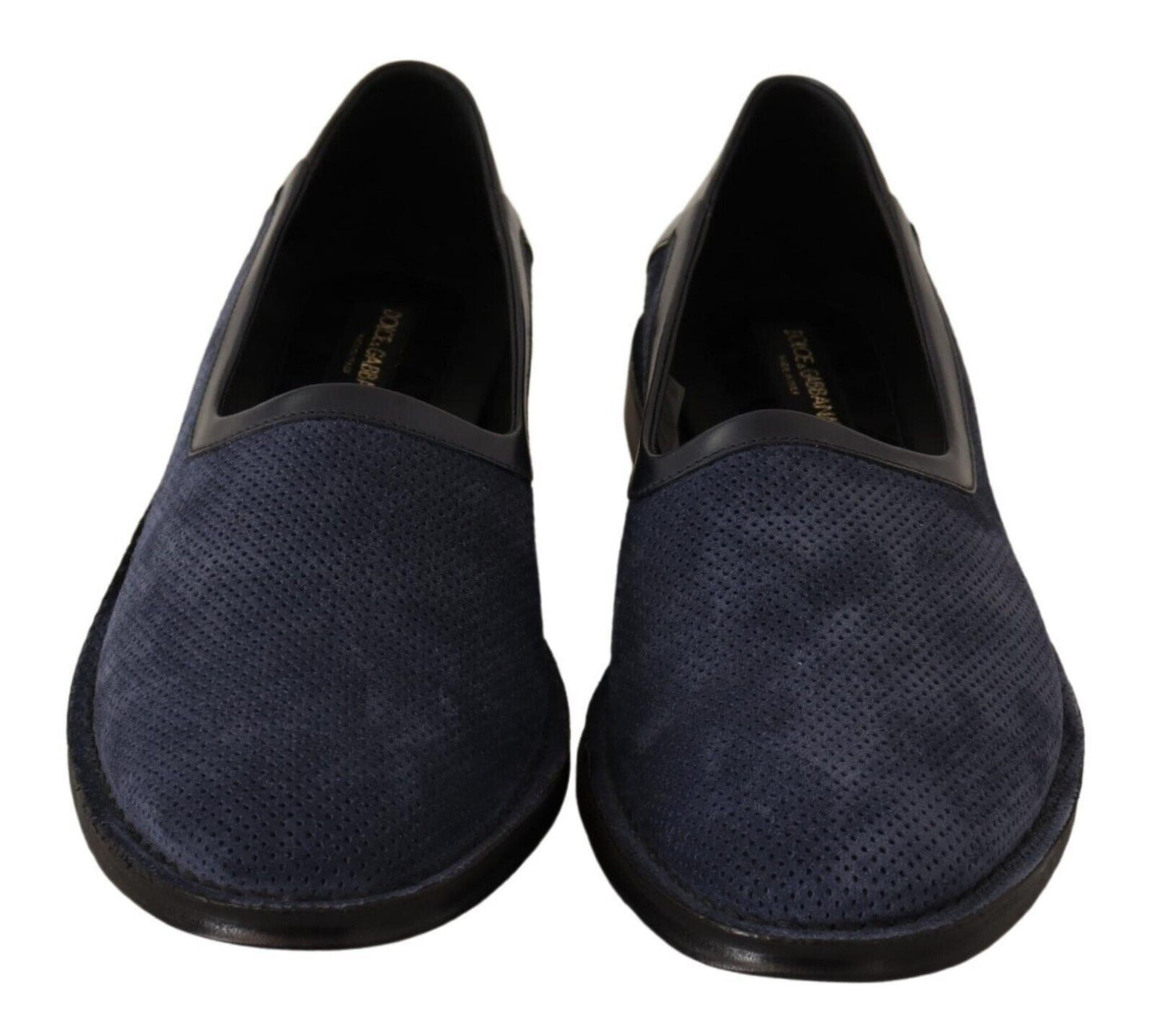 Chic Blue Leather Loafers for the Modern Gentleman