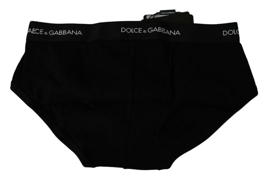 Elegant Black Cotton Briefs for Everyday Luxury