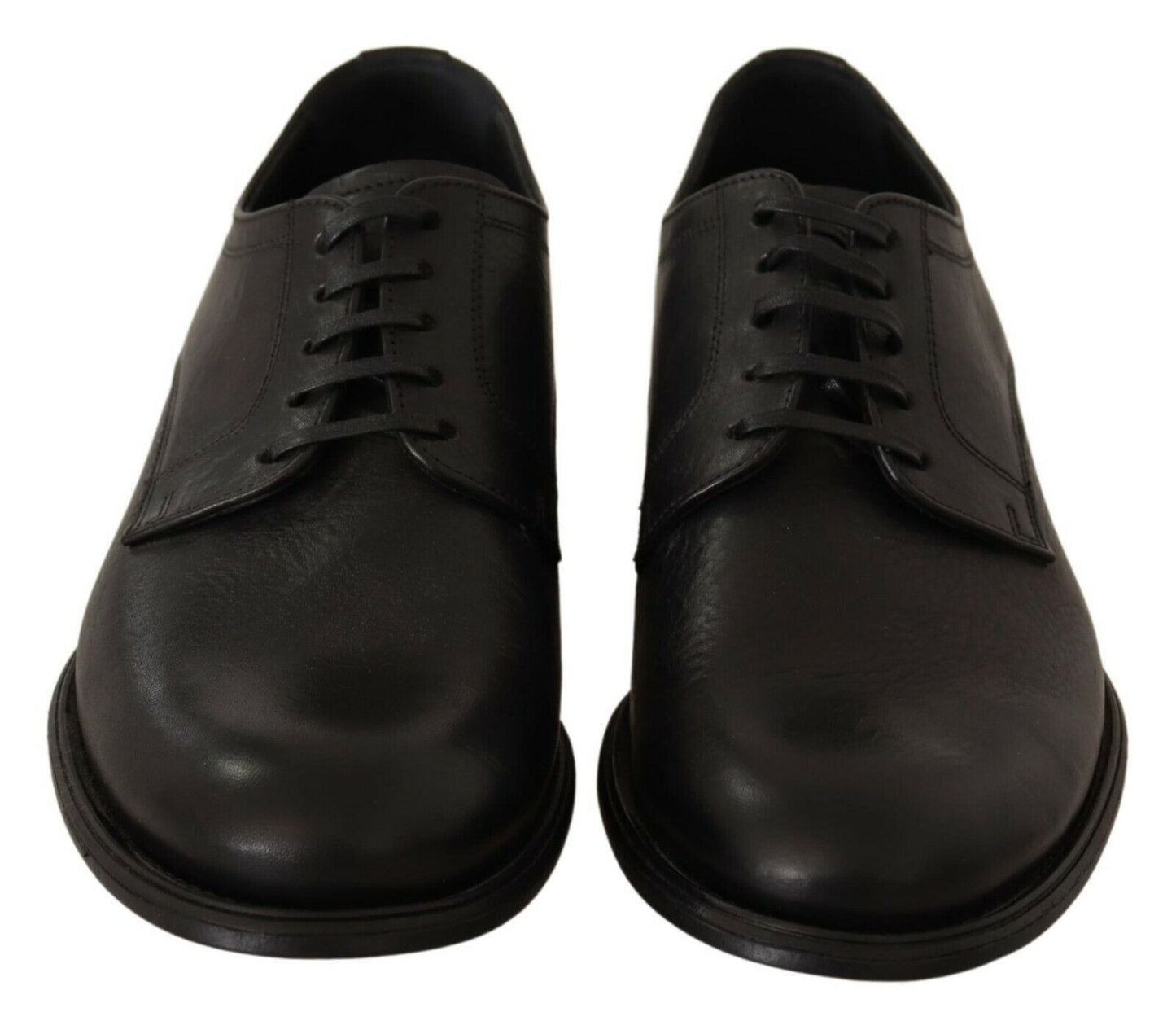 Elegant Black Leather Derby Shoes