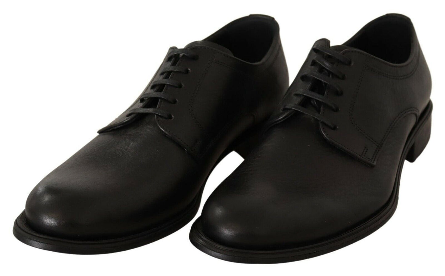 Elegant Black Leather Derby Shoes