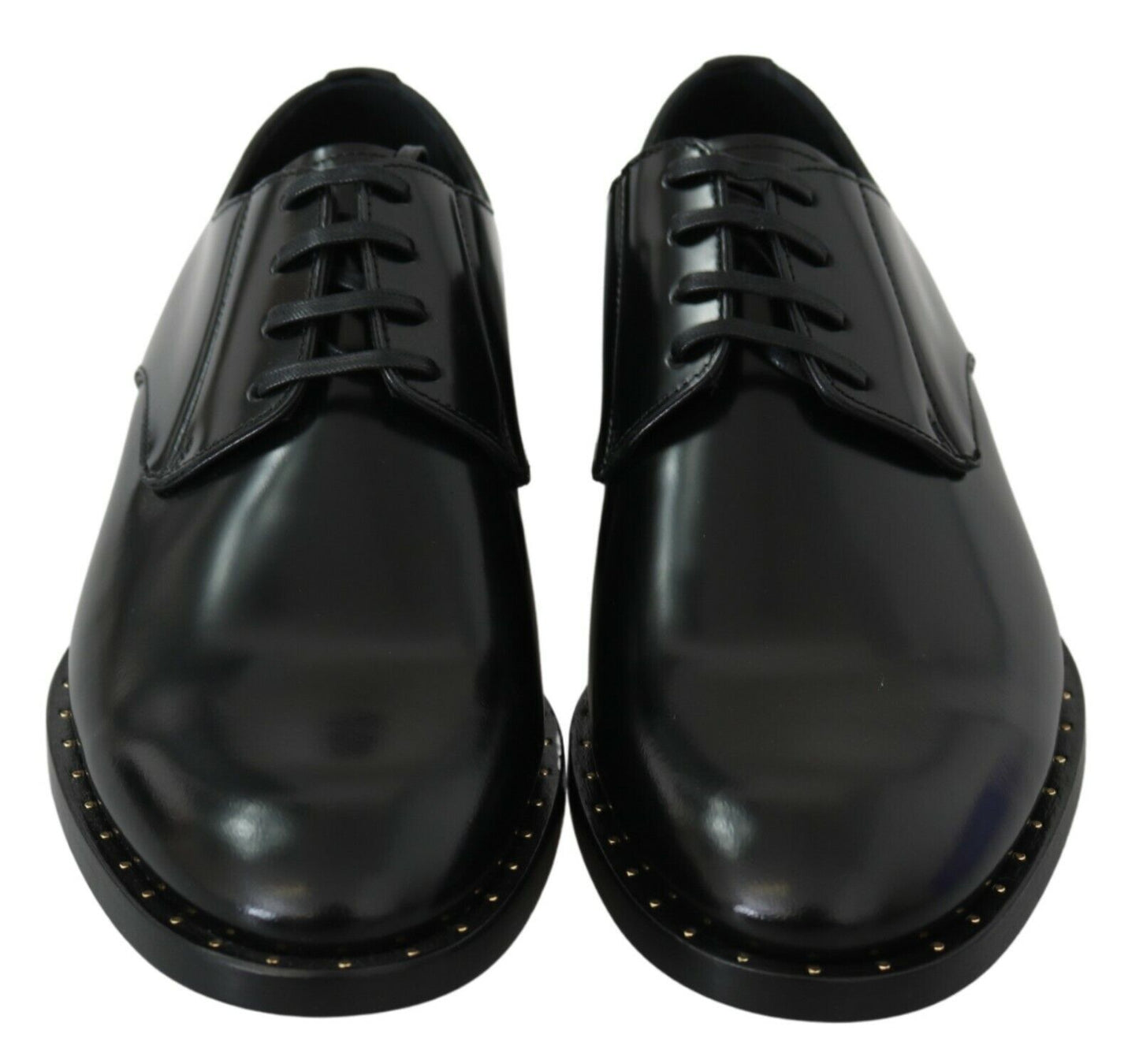 Elegant Black Leather Formal Derby Shoes