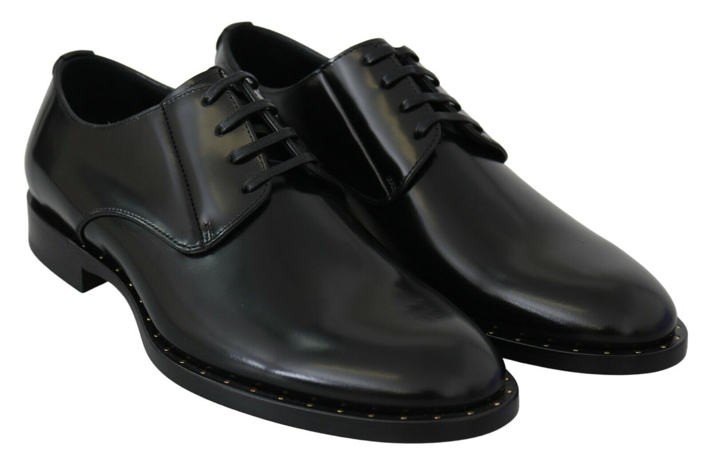 Elegant Black Leather Formal Derby Shoes