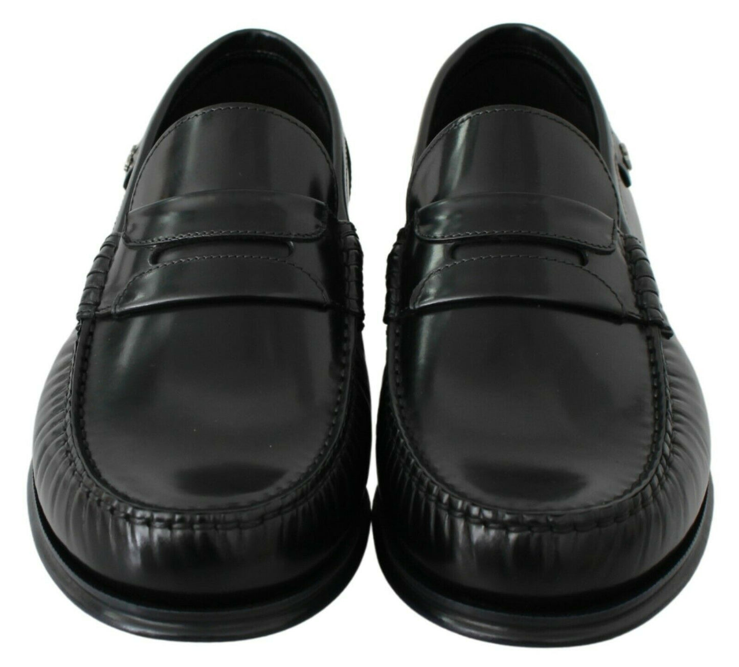 Elegant Black Leather Loafers for Men