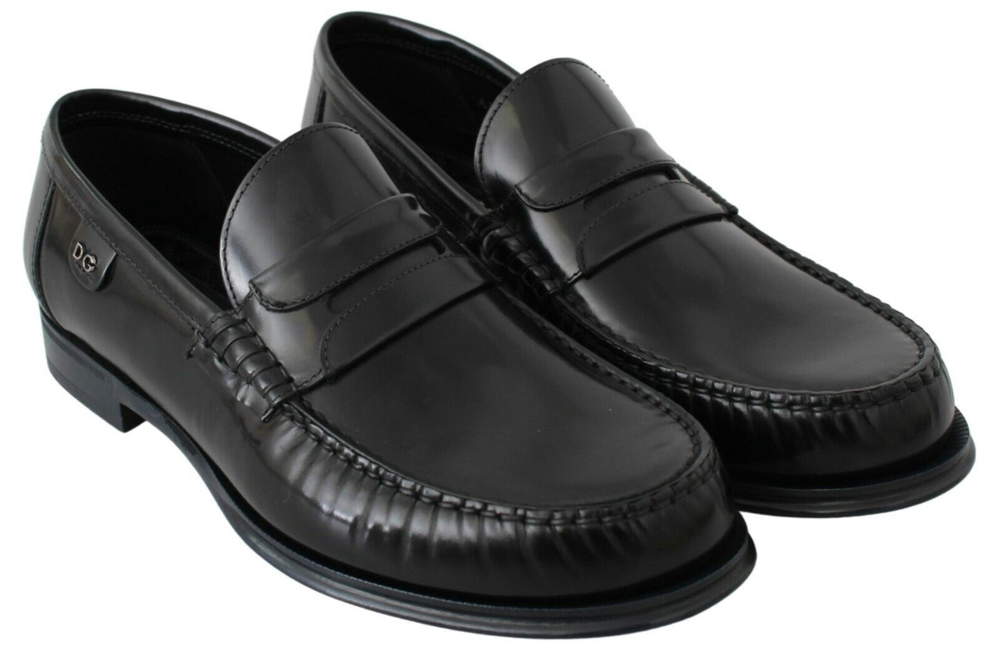 Elegant Black Leather Loafers for Men