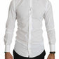 White Fitted Long Sleeve Top Shirt