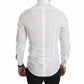 White Fitted Long Sleeve Top Shirt