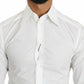 White Fitted Long Sleeve Top Shirt