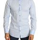 Elegant Light Blue Slim Fit Dress Shirt