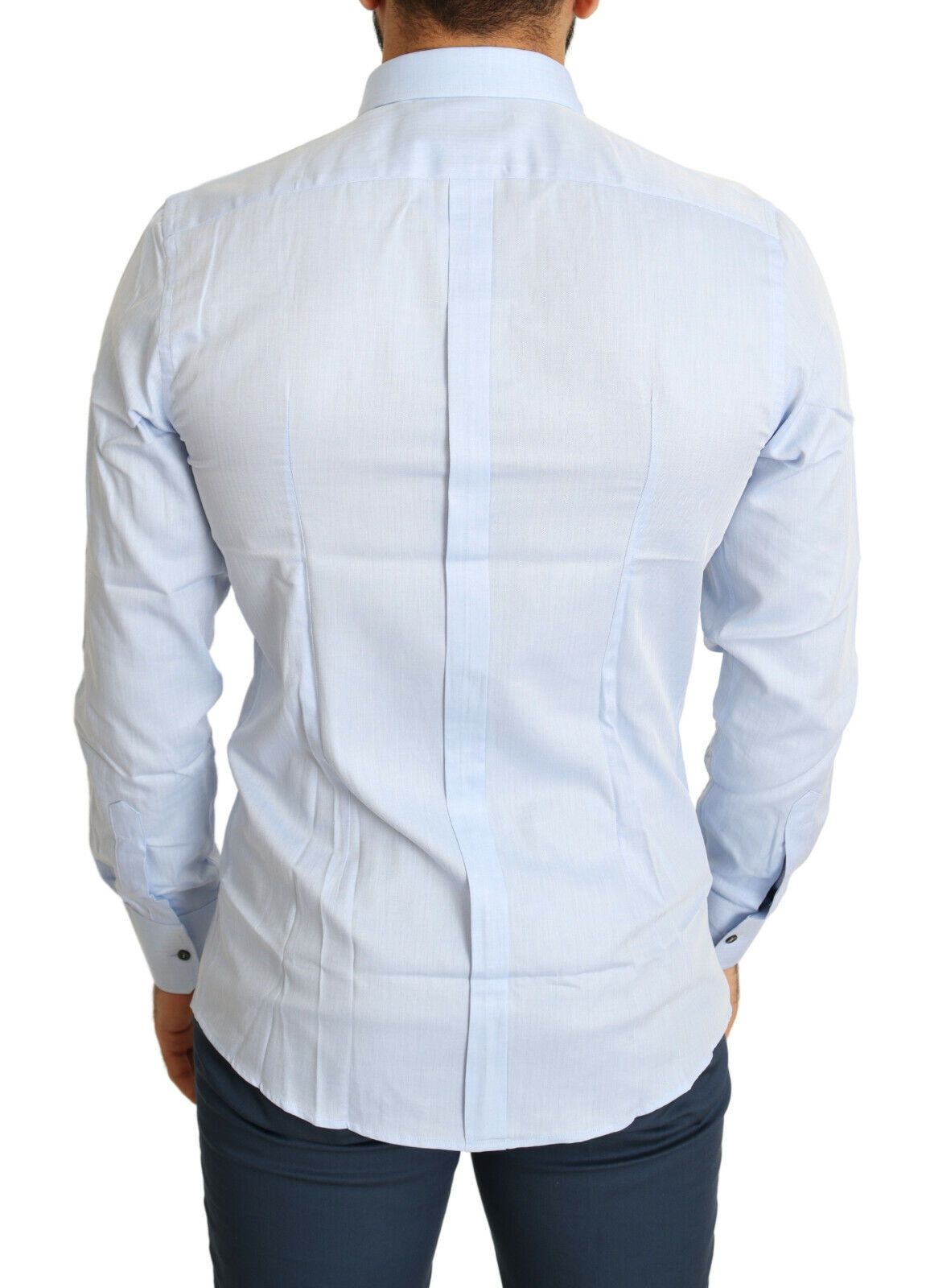 Elegant Light Blue Slim Fit Dress Shirt