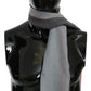 Gray Fringe Neck Wrap Cotton Scarf