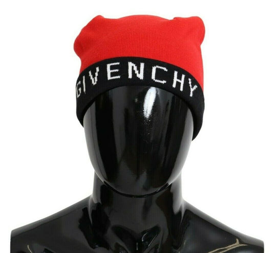 Chic Red and Black Logo Beanie