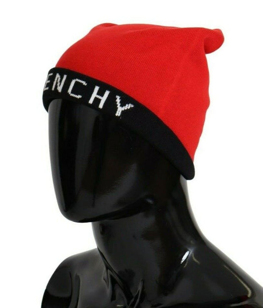 Chic Red and Black Logo Beanie