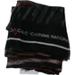 Black Gray Silk Foulard Branded C'N'C Scarf