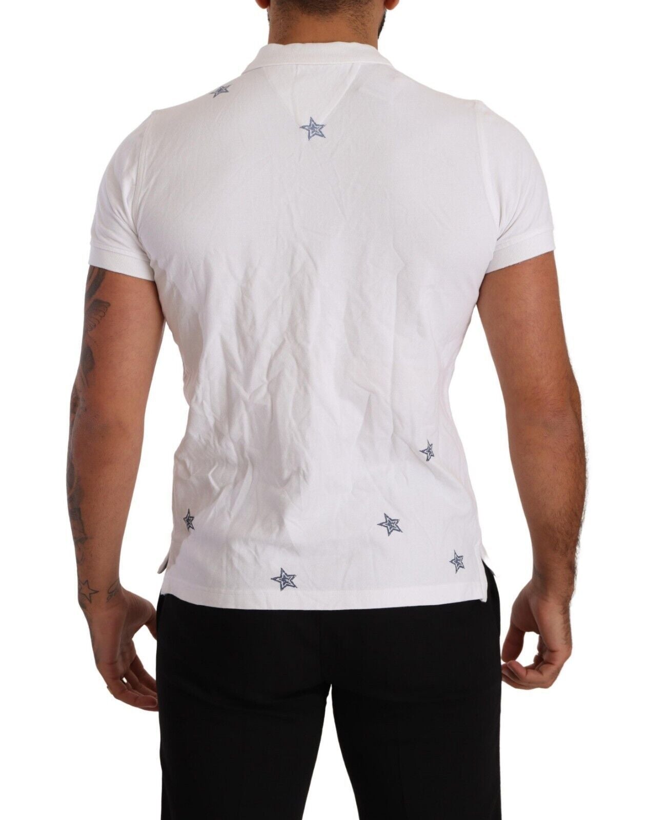 Sleek White Collared Polo T-Shirt