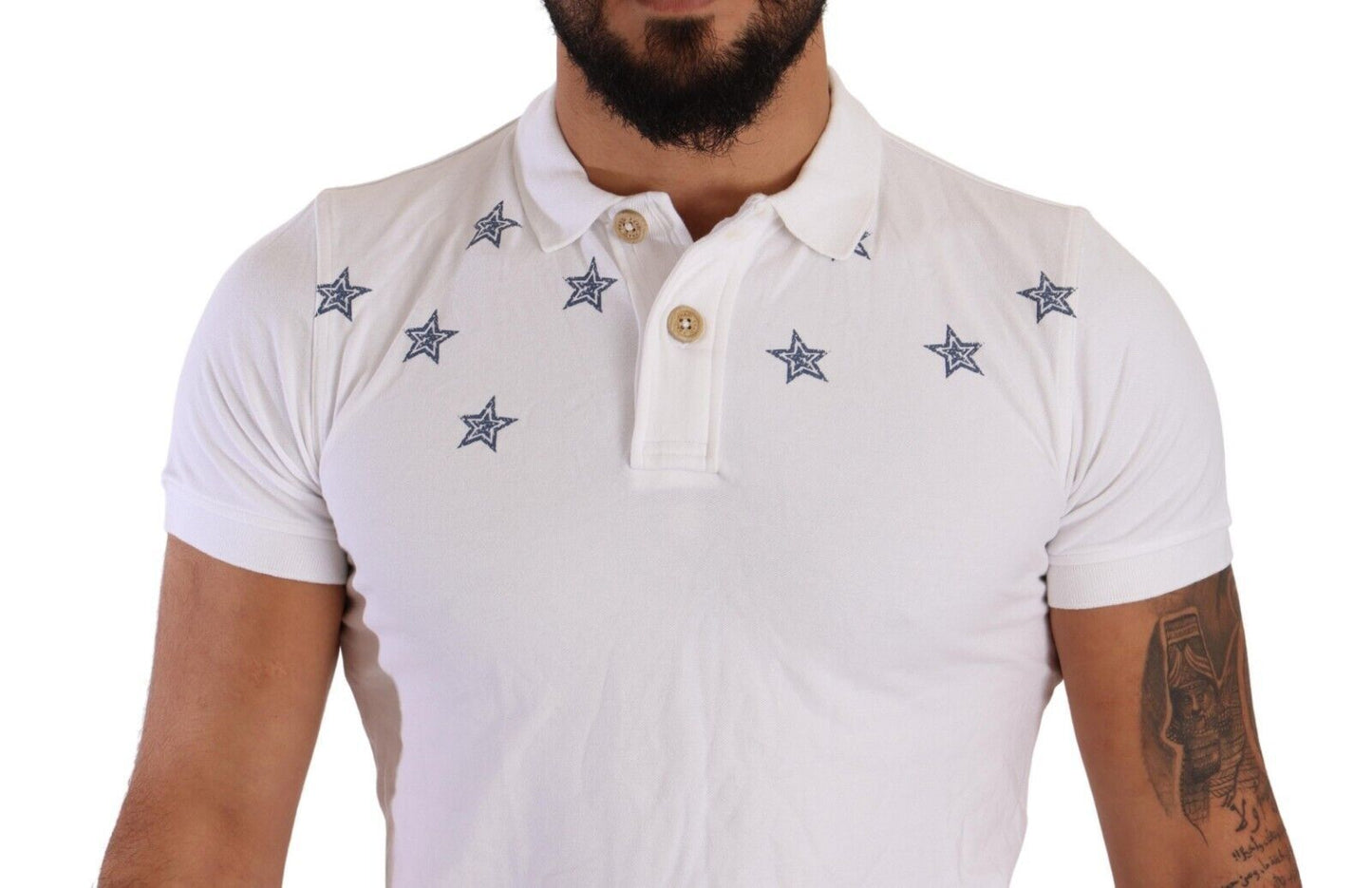 Sleek White Collared Polo T-Shirt