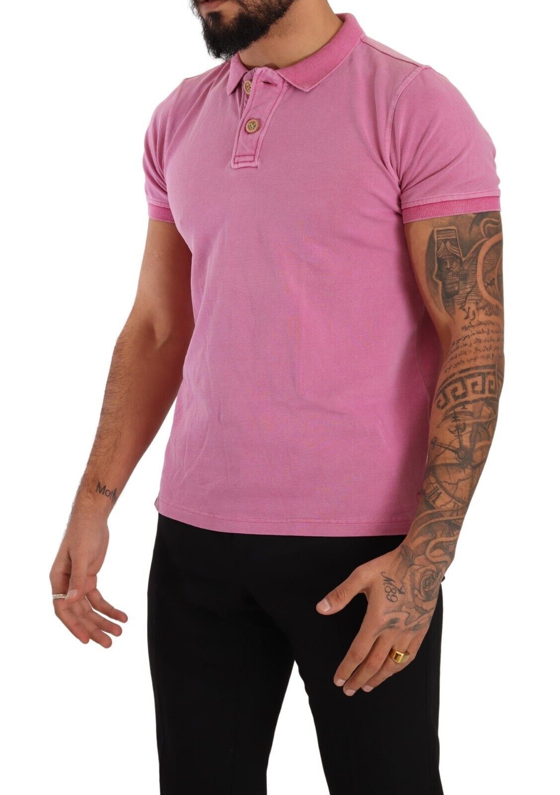 Chic Pink Collared Polo T-Shirt