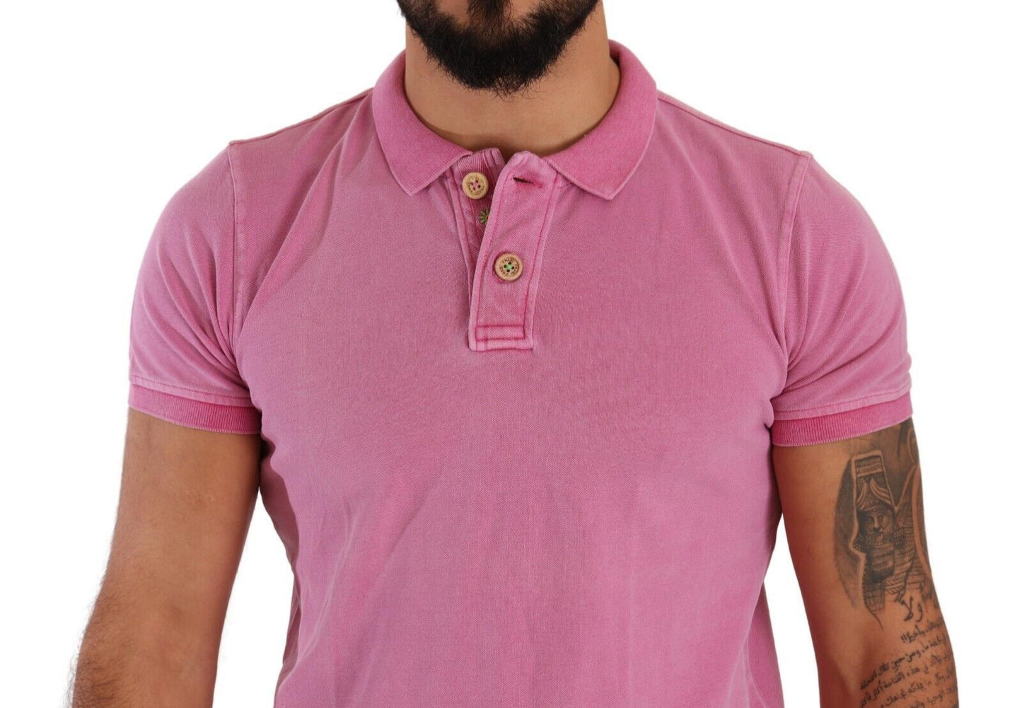 Chic Pink Collared Polo T-Shirt