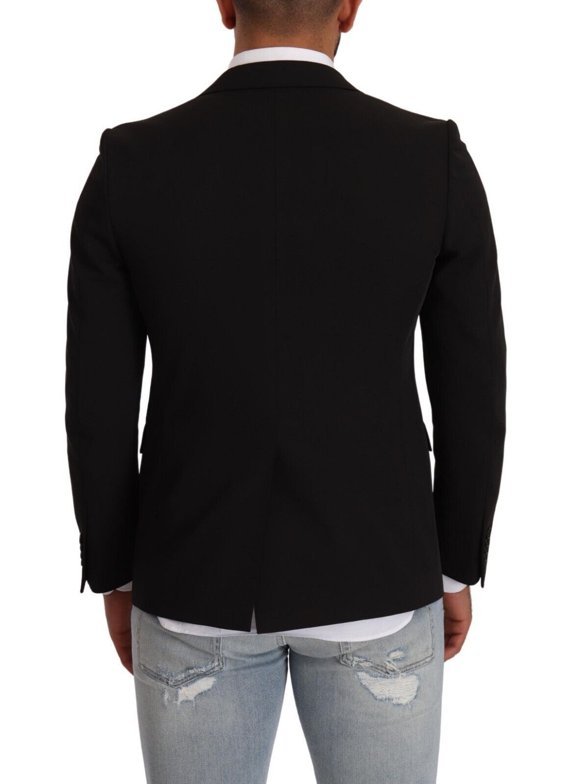 Elegant Black Slimfit Peak Lapel Blazer