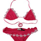 Pink Two Piece Swimwear Beachwear Swimsuit Bikini