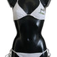 White Beachwear Triangle Women Two Piece Bikini