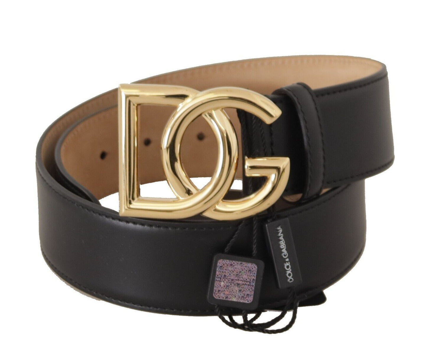 Elegant Engraved Logo Leather Belt